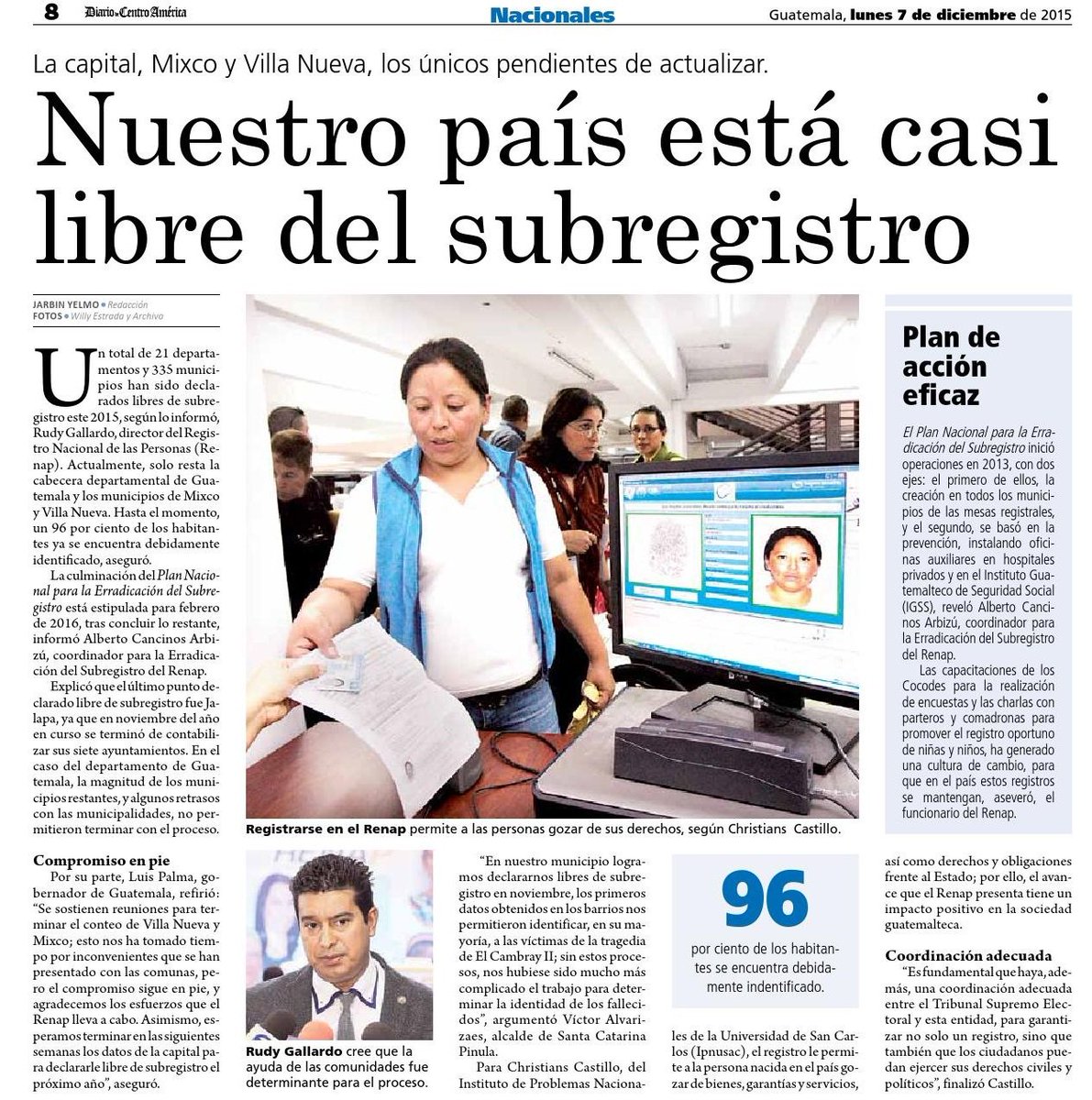 renapgt's tweet photo. El 96% de habitantes en Guatemala están debidamente identificados. Estamos muy cerca de alcanzar la meta. https://t.co/Us92v7wi5x
