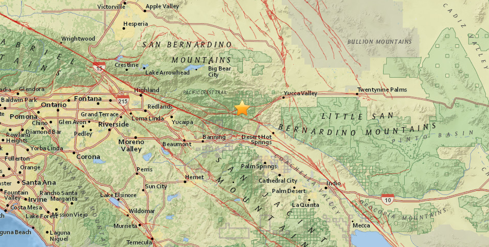 KTLA's tweet photo. #BREAKING: Earthquake w/ preliminary magnitude of 3.3 strikes north of Palm Springs https://t.co/jGARjYhMq9 https://t.co/HrMf8CGDoC