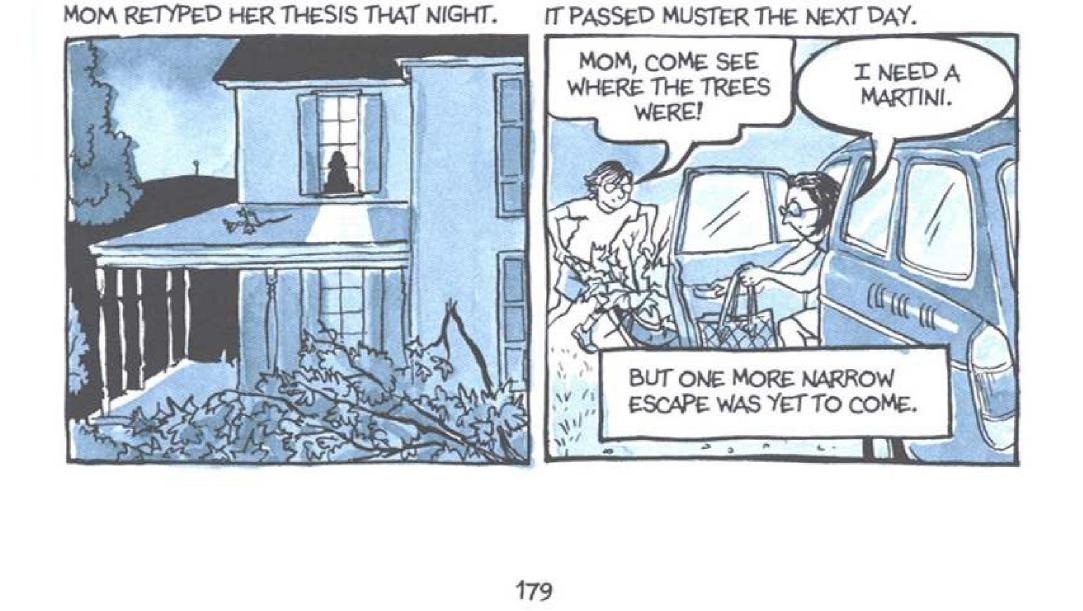 SlyRodriguez's tweet image. I don't drink but I can relate to how Helen Bechdel feels in that panel. #paperproblems

#FunHome #AlisonBechdel