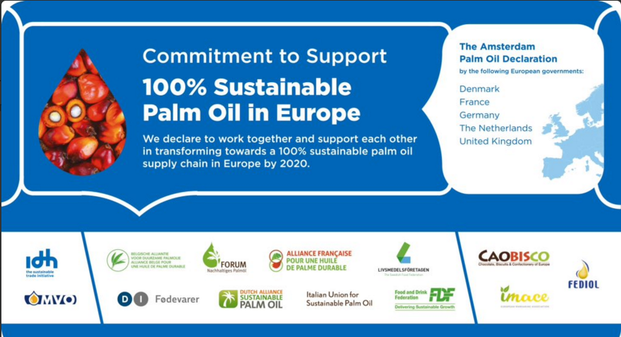 Déclaration d'Amsterdam : 4 pays Européens s'engagent aujourd'hui à s'approvisionner en huiledepalme 100% durable