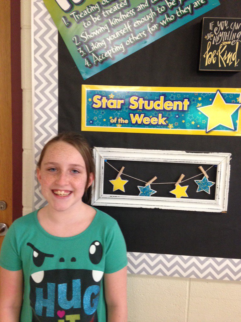 Sophie's class says she sets a great example and is very supportive! I agree! #wmsgreatness