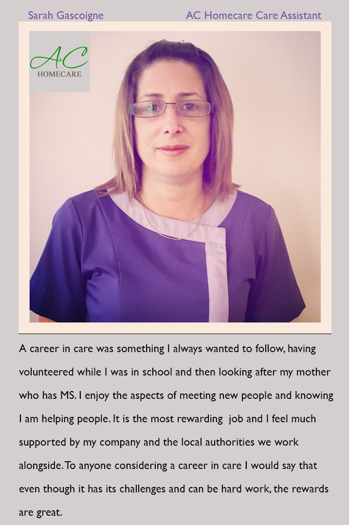 AC_Homecare's tweet photo. And lastly Sarah explains how she got into social care and why she will continue with her role in care #WeCare https://t.co/uQyS8Ynqbt