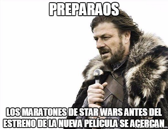 cuantocabron's tweet photo. Maratones de Star Wars are coming https://t.co/bsVFfcugXl https://t.co/an05gDzdSX