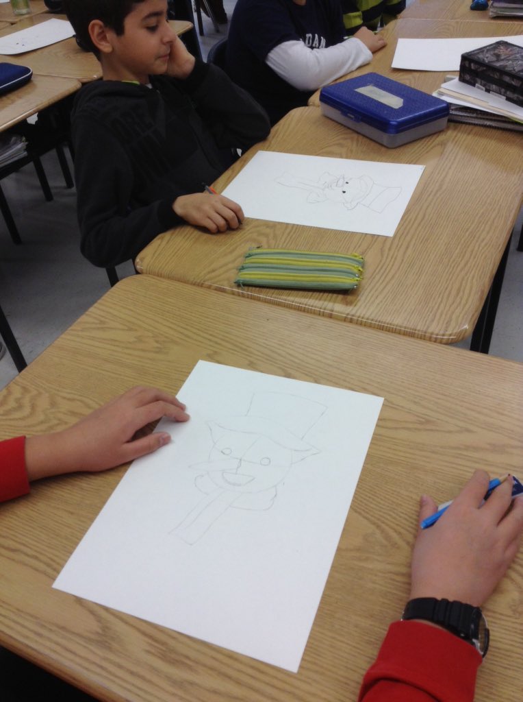 MrsMartinsTSMS's tweet image. Snowman drawing tutorial #class701 @thunderwolves98