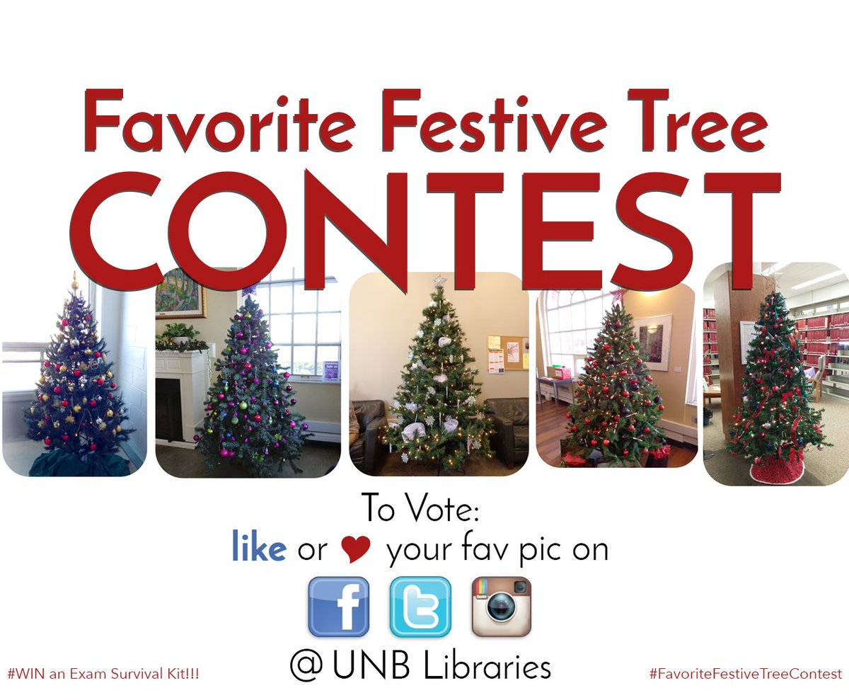 UNBLibraries's tweet photo. Get your votes in for your favorite tree! Win an Exam Survival Kit #FavoriteFestiveTreeContest https://t.co/4qhhfInyzl