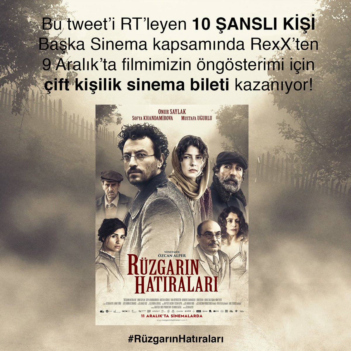 MOTWfilm's tweet photo. Bu tweet’i RT’leyen 10 kişi @Baska_Sinema kapsamında çift kişilik #RüzgarınHatıraları sinema bileti kazanıyor! #RexX https://t.co/ZYnSVRHCrB