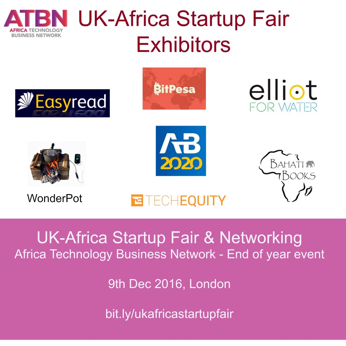 africatbn's tweet photo. Join us on 9th to meet these UK #startups leveraging #tech for impact in #Africa! https://t.co/sCBArnCpv1 https://t.co/O34yDAl5N2