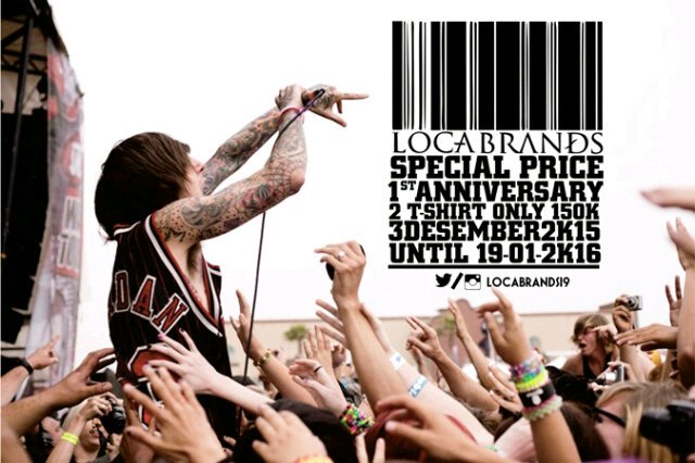 Locabrands 1 anniversary special price. Tshirt Official Locabrand + Tshirt band = 150K. #Locabrands #Localbrand