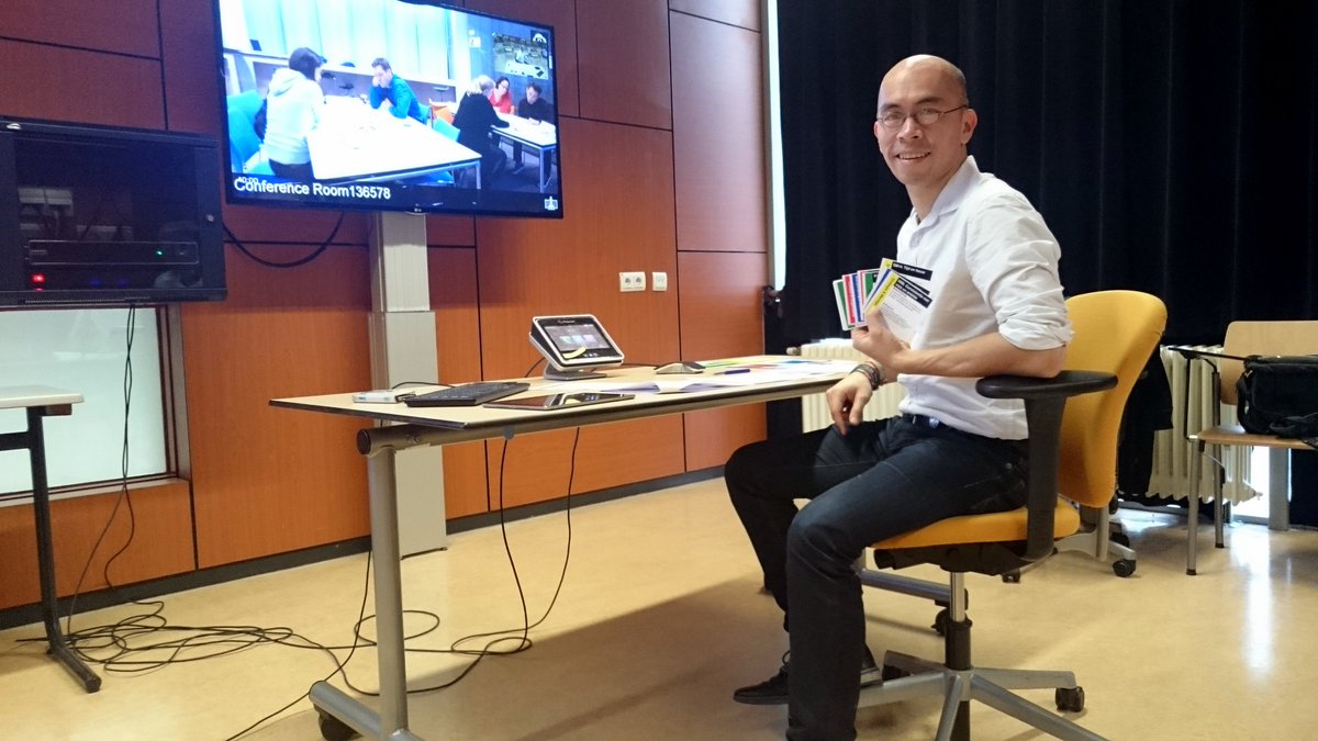 Op afstand spelen vd Blended Learning game met <a href="/AvansHogeschool/">Avans Hogeschool</a> collega's als input op hun game ging prima! #hanicto