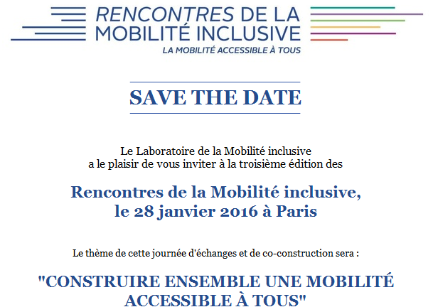 Pierre_Taillant's tweet photo. Le Labo de la mobilité inclusive vous invite aux 3èmes rencontres de la mobilité inclusive le 28/01/2016 @104paris https://t.co/wVFZQC8oui