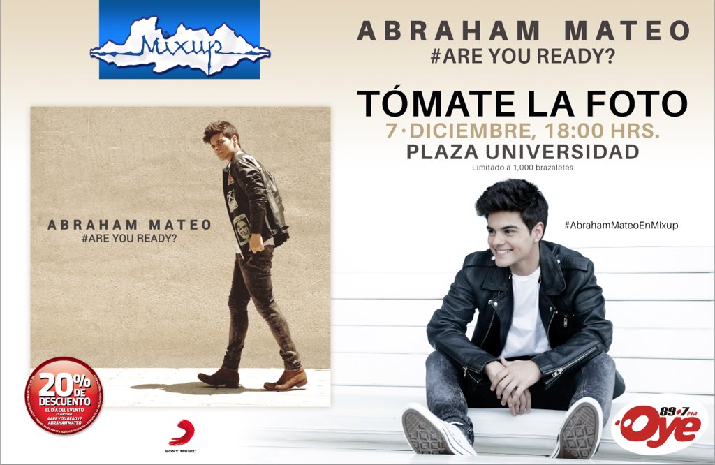 AbrahamMateo's tweet image. Abrahamers del D.F (México) HOY nos vemos!!!😍Consigue tu brazalete y hazte una foto conmigo! 
Ganas de abrazaros!❤️