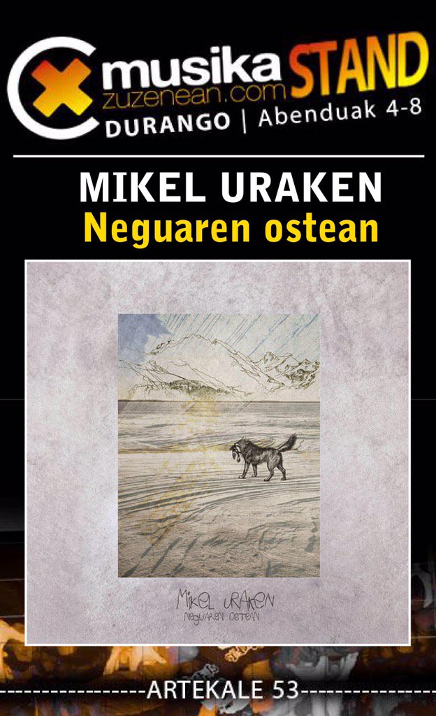 Musikazuzenean's tweet photo. Mikel Uraken musikazuzenean Standean da "Neguaren ostean" LP-arekin! @durangokoazoka https://t.co/YbGDeej5gh