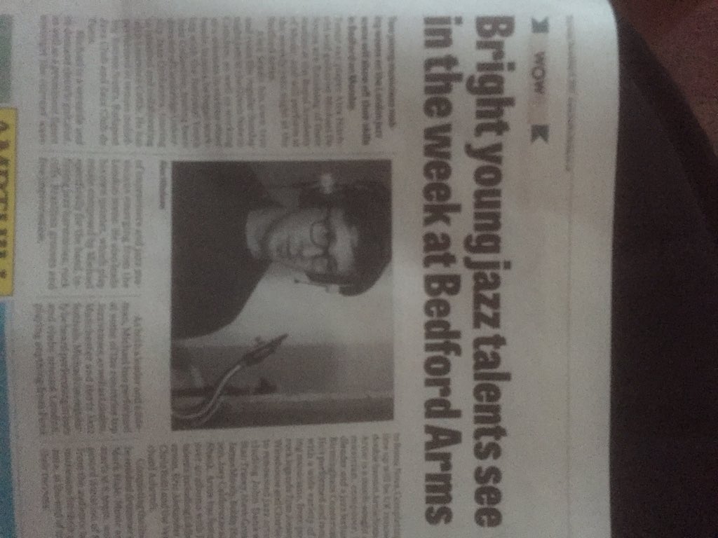 _haledrums's tweet photo. Thanks @EntsPeter for this article in @BedfordTC for tonight's #Mondaynightjazz - starting at 8.30pm, see you there! https://t.co/1BZfD9A2Nj