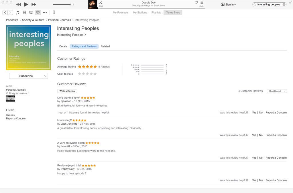ipeoplespodcast's tweet photo. Tell your friends - we got some nice reviews. Thanks Mum...... ❤️ https://t.co/oZy1hbdwuO