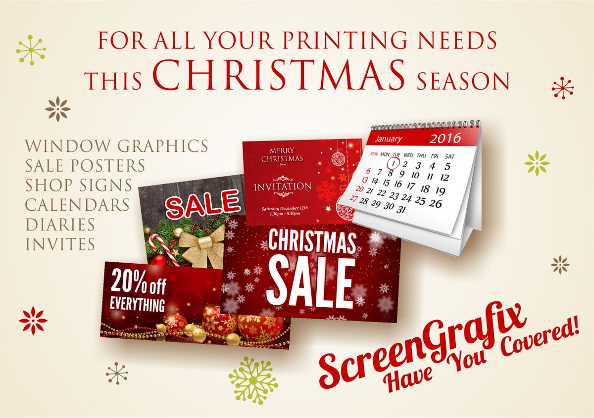 Give your business a boost this Christmas with festive printing at ScreenGrafix! screengrafix.com