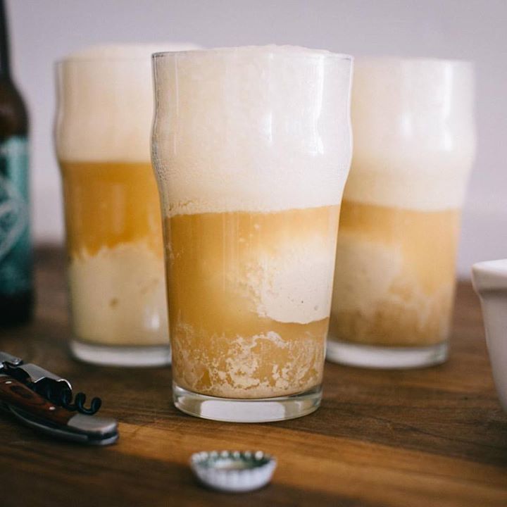 Pumpkin Ice Cream + Cider Floats