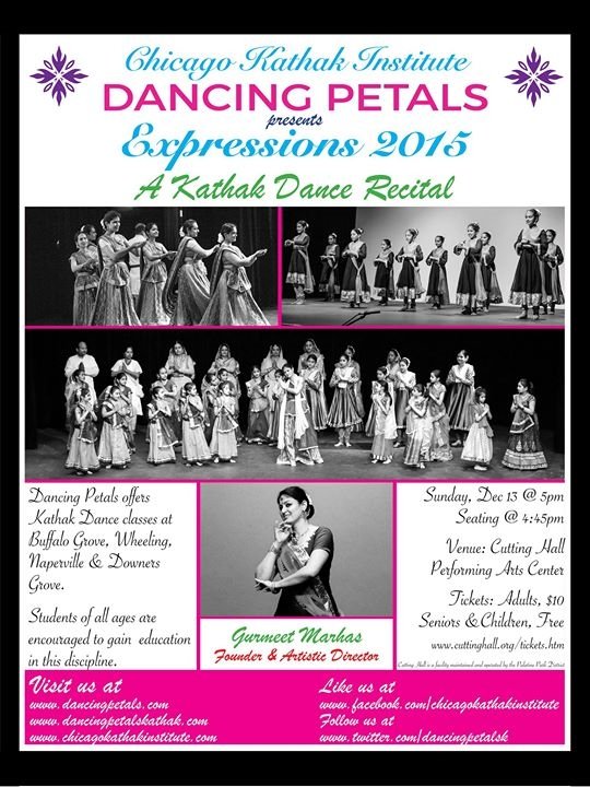 DancingPetalsK's tweet photo. Countdown in on - Expressions 2015: #DancingPetals #Kathak dance recital @CuttingHall , Sunday Dec 13, 5 pm https://t.co/M19j3iKTuQ