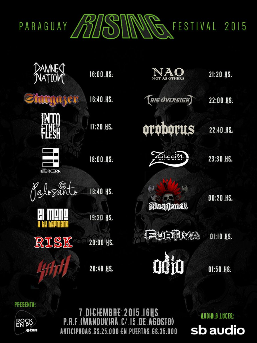 Nos vemos hoy! #ParaguayRisingFestival