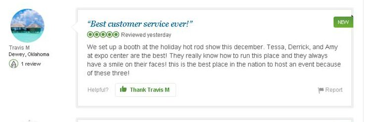 SpringfieldExpo's tweet image. "Best place in the nation to host an event..."  Thank you Travis!!  We look forward to seeing you again soon!