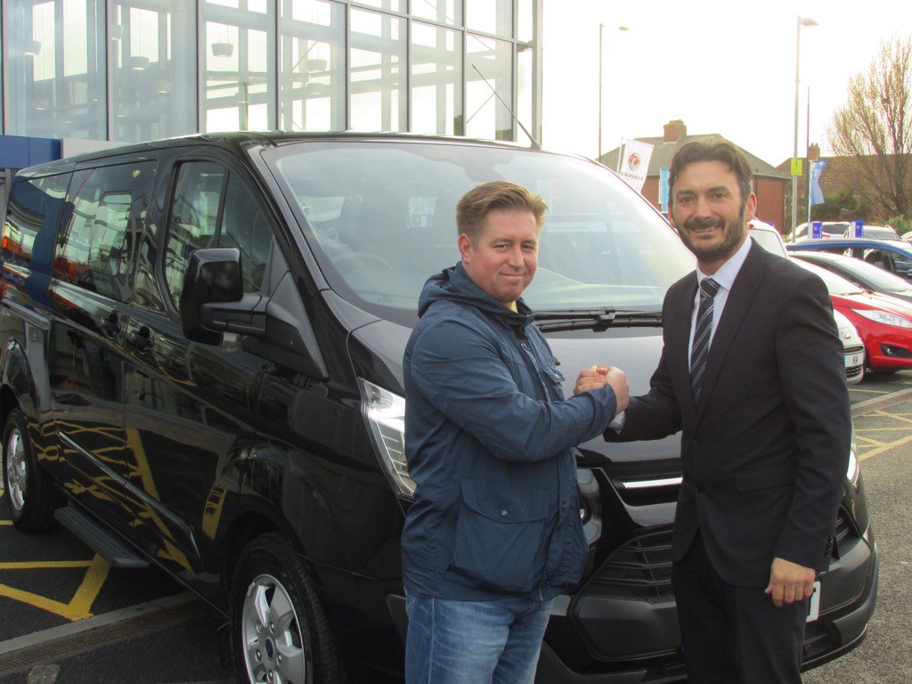 Fordvanstaxis's tweet image. The New Ford Custom Tourneo Taxi from Benfield Ford handed over to Mr Barry Winter. Prices from £29495.00