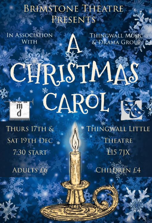ThingwallMandD's tweet photo. Our friends the Brimstone Players are back - this time with Charles Dicken's "A Christmas Carol" just for two nights https://t.co/YYSJco20hN