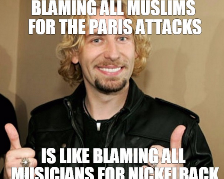 RaineyHowell's tweet photo. @SociologyTheory I dont think any Muslim is as bad as Nickelback though #warandterrorism #Prob170 #ramennoodlehair https://t.co/mdQK7Vri96