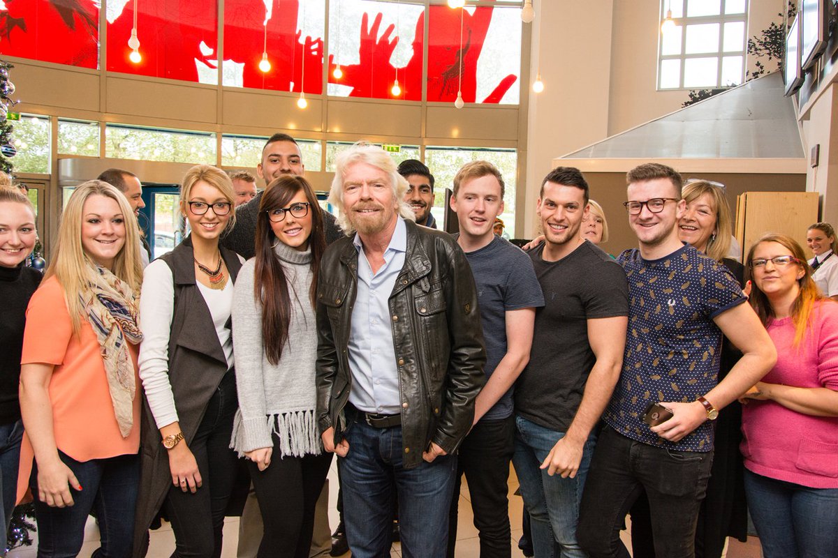 Virgin's tweet image. A day in Manchester with @RichardBranson: virg.in/vim