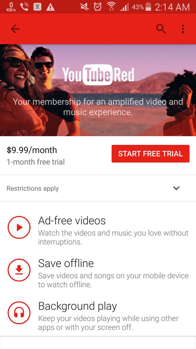 terrylan's tweet photo. #YouTubeRed with free 1-month trial. Also ha #AudioMode #MusicIsLife #LiveMusic https://t.co/6Fy6Vrxr8g