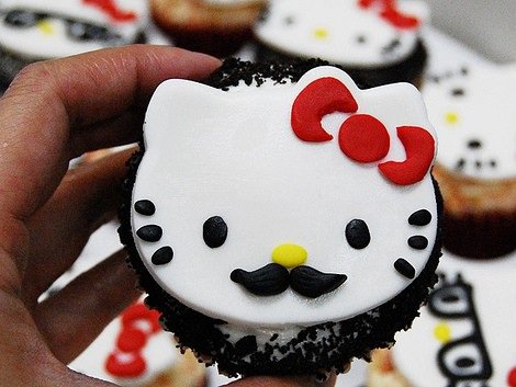 TheZenCupcake's tweet photo. Hello #HelloKitty! https://t.co/3NoecjHX76 #HelloKittyCupcakes #mustache #cuteness https://t.co/QSN3gKafPg