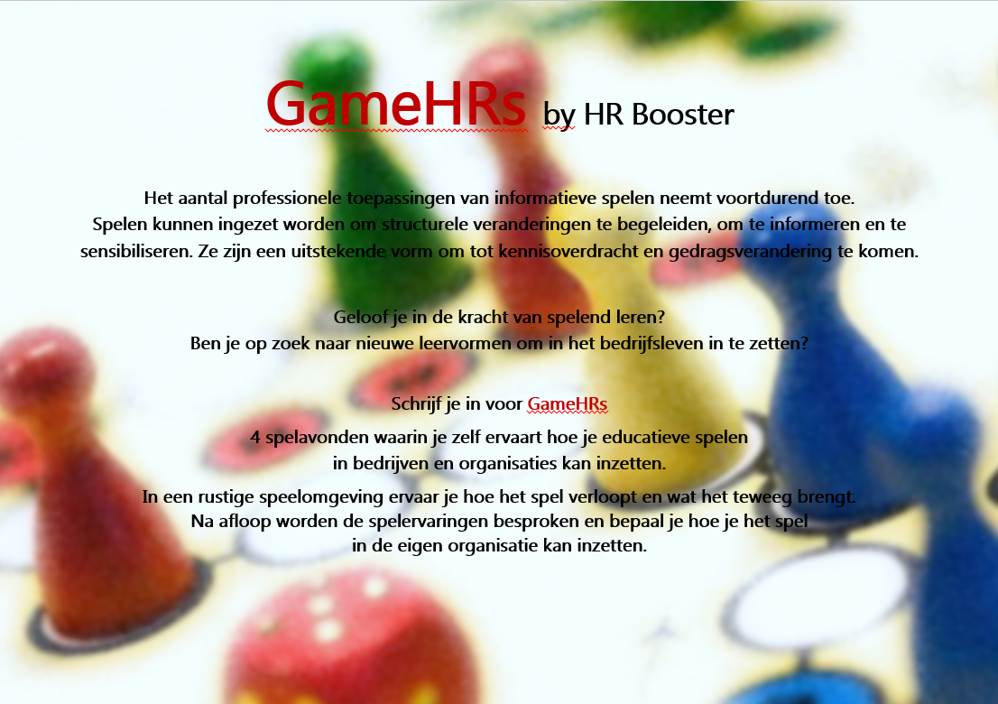 HRBooster1's tweet photo. Elke eerste dinsdag van de maand spelavond voor gameHRs. Ervaar zelf hoe je educatieve spelen kan inzetten in HR. https://t.co/mm6Fx3lcNs