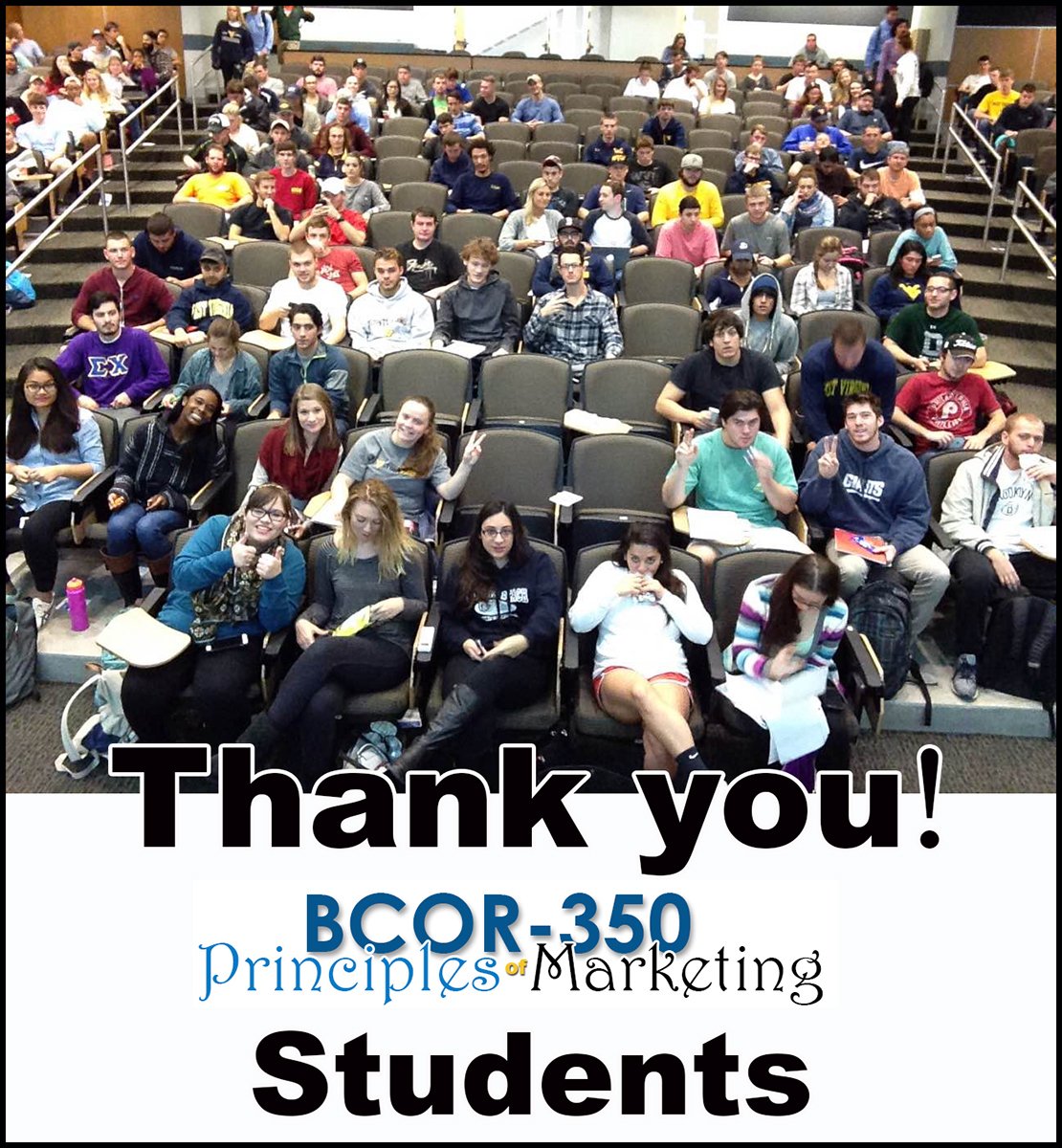 LaurelAynne's tweet image. Happy #LastDayOfClass to all #BCOR350 students. 
Good luck &amp;amp; Happy Holidays! :) 
#ClassSelfie #WVU #COBE