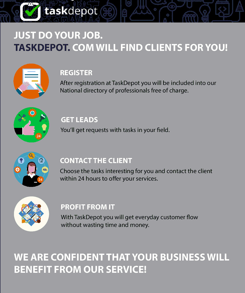 Do not forget to follow us on Facebook! #taskdepot #freeapp #moreclients
lj4.co/WzlvMdAS60