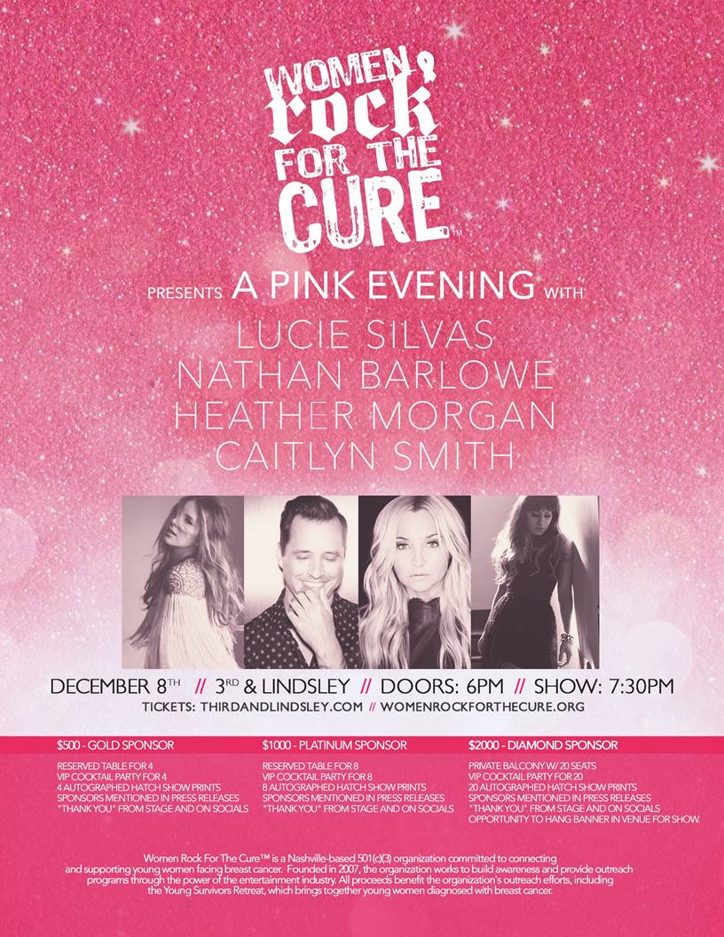Get your tickets to <a href="/WRFTC/">WomenRockForTheCure</a>'s benefit tomorrow night at <a href="/3rdandLindsley/">3rd and Lindsley</a>! 3rdandlindsley.com/calendar.html
