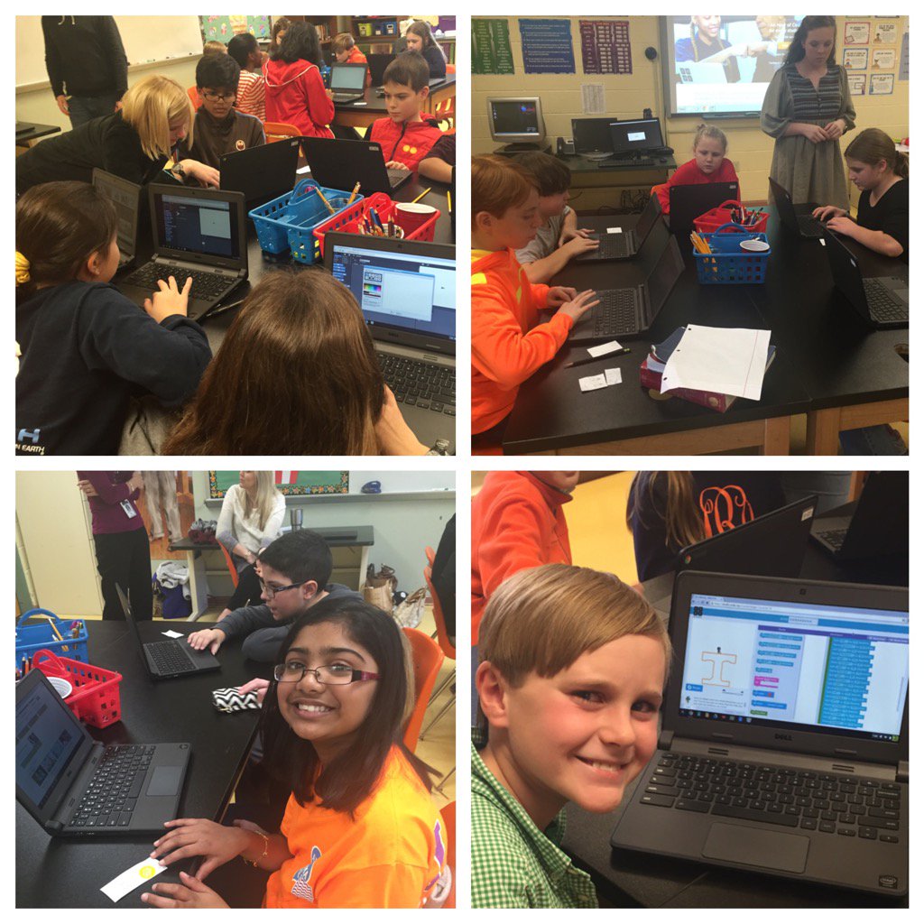 JCHS_CS's tweet photo. Fifth graders already creating their own programs!! #proudtobeajet #mcslearn #coding #HourOfCode https://t.co/7UE1OLUvhX