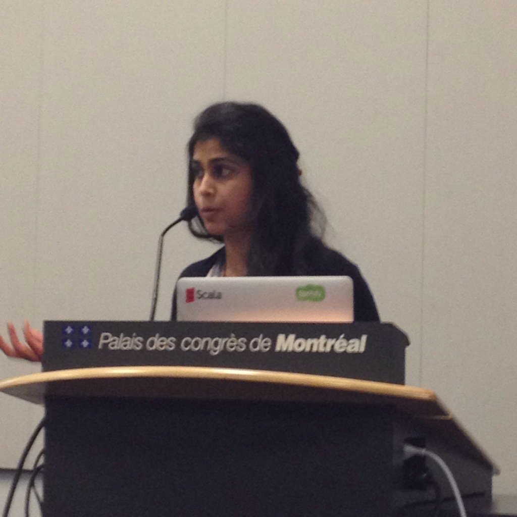 WiMLworkshop's tweet image. &quot;Music recommendations at Spotify&quot; contributed talk by Vidhya Murali at #WiML2015