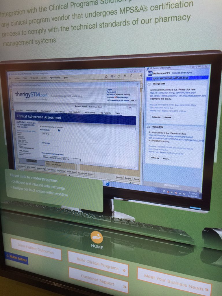 NeteTweets's tweet photo. Stop at McKesson booth, see integration with TherigySTM, leader in therapy management. #therigy #ASHPMidyear15 https://t.co/LsH6ftBH5J