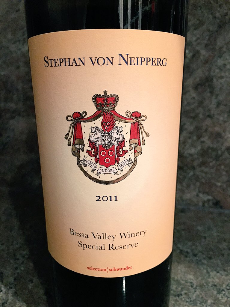 NebbioLover's tweet photo. bulgarian wine? yes please.....if it tastes like this! blend of merlot, pv, syrah & cs, attractive p/q #neipperg https://t.co/beUIhsgzTV