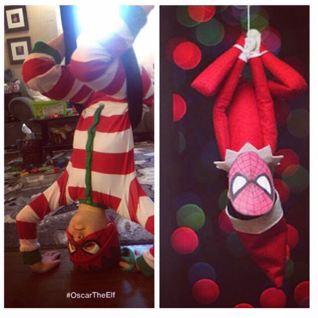 SpectrumLetters's tweet photo. Boy: That one. That's me. A SPIDER-MAN ELF!!! Me: lol okay.
#Nailedit 😂
#OscarTheElf
#ElfOnTheShelf #autism #advent https://t.co/uwJrQFz1a3