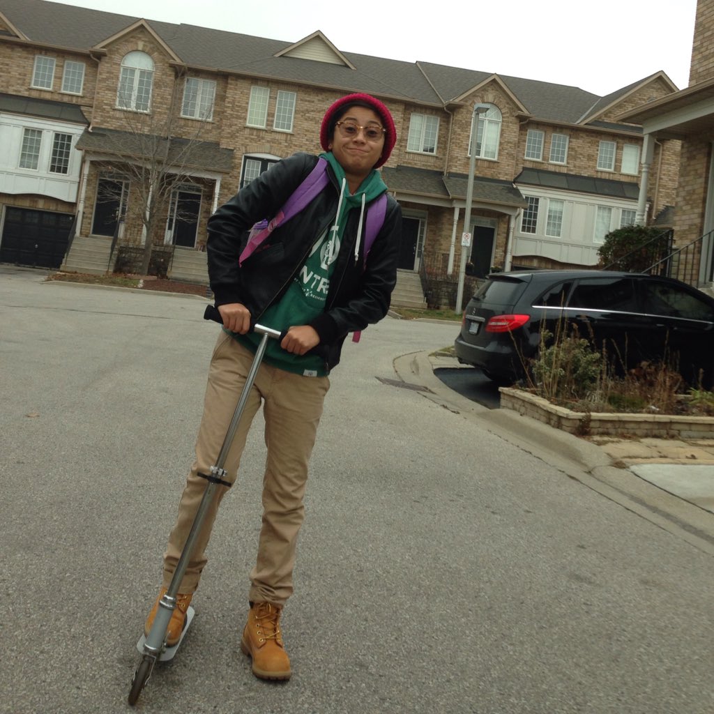 calvincamps's tweet photo. @ChloCampos caz is so cute running beside me while i scooter with her backpack on awe lmao #CoolKidCrew https://t.co/yOh8sHtOG6