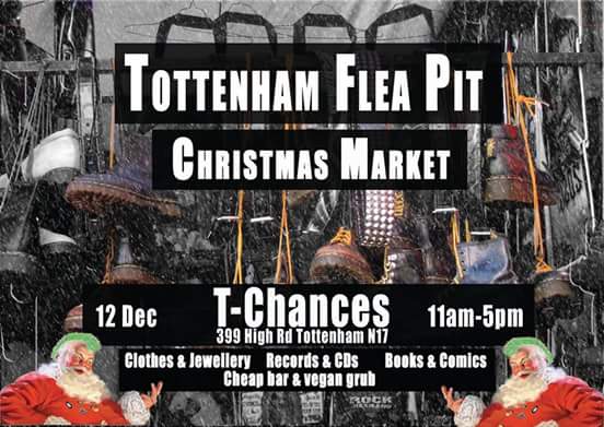Punk xmas market Saturday in London! Records, clothes, books, cheap booze, vegan grub &amp; live music! <a href="/DyingScene/">Dying Scene</a>