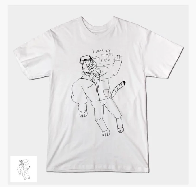 i'd like to personally thank whoever bought my garfield x jojo shirt and i hope you send me a pic when u get it 