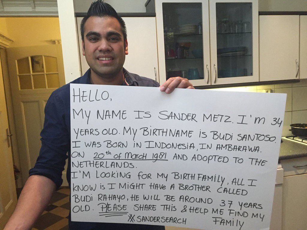 suppenmetsander's tweet photo. I know for sure...someone thinks: this is my son. Please share the message. I'm almost desparate. #sandersearch https://t.co/zwVgIhBVIm