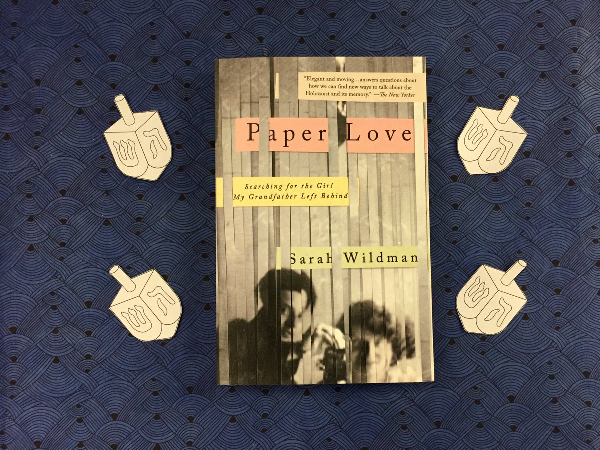 riverheadbooks's tweet photo. On the 2nd day of #HanukkahLit, we're reading @SarahAWildman's "elegant and moving" (@NewYorker) memoir, PAPER LOVE. https://t.co/ek9NsvmwOE