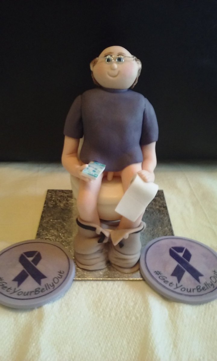 gommy45's tweet photo. #GetYourBellyOut #TeamGYBO #crohnsandcolitisawarenessweek My 50th birthday cake topper https://t.co/6gLG7aP8Pc