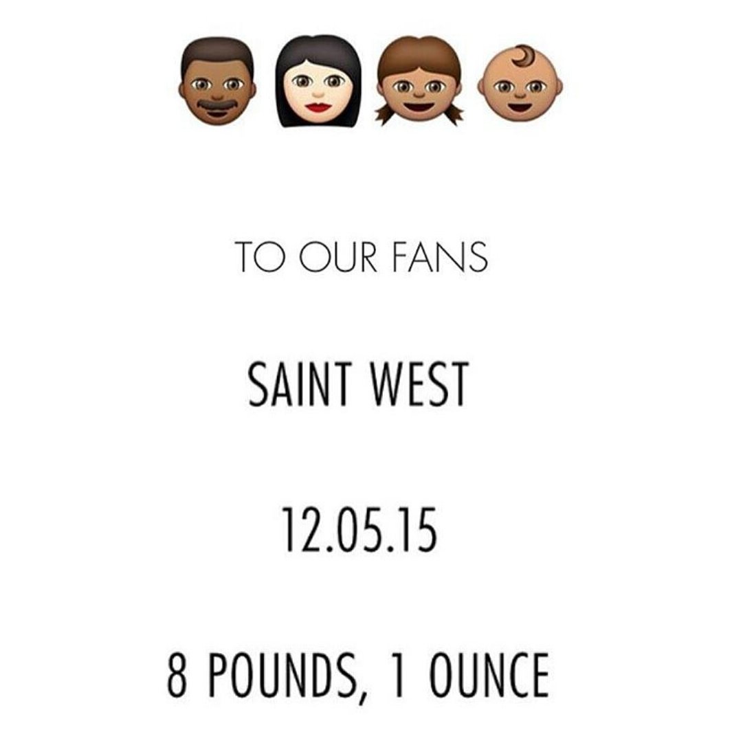 __Kimye__'s tweet photo. Welcome SAINT WEST 😘 https://t.co/wwf7hVVk51