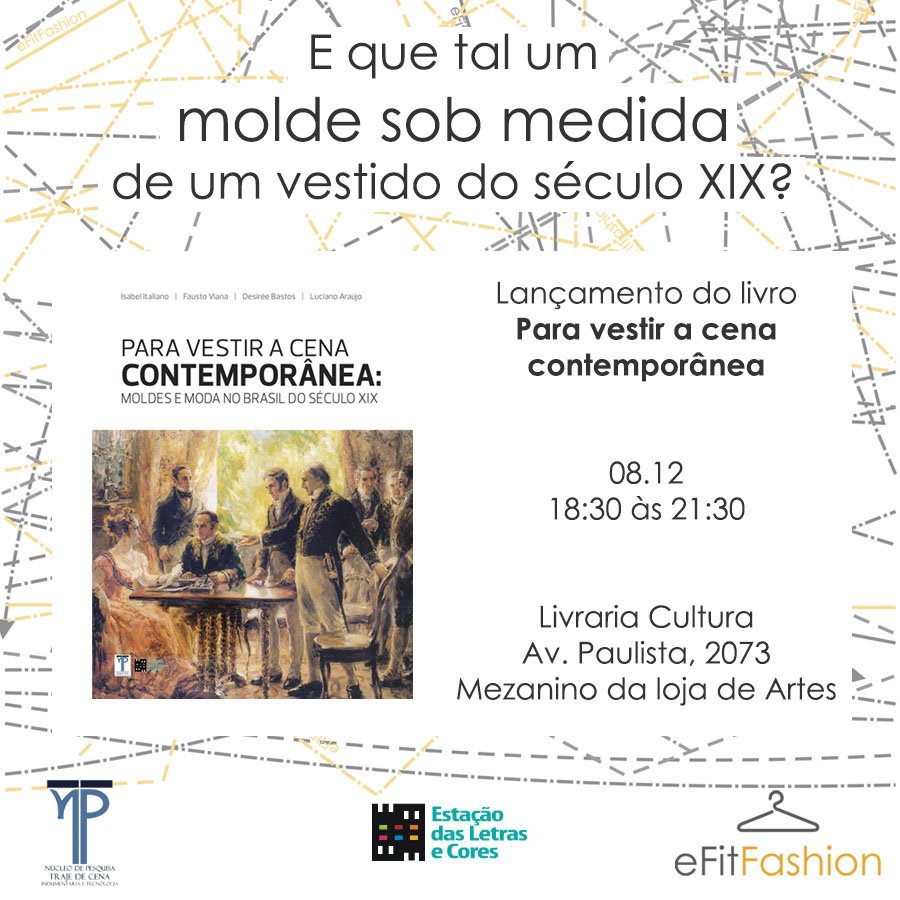 _eFitFashion's tweet photo. Amanhã, 08.12 na Livraria Cultura, #eFitFashion gerando moldes sob medida de vestidos do século XIX! https://t.co/zCtfTuNXyL