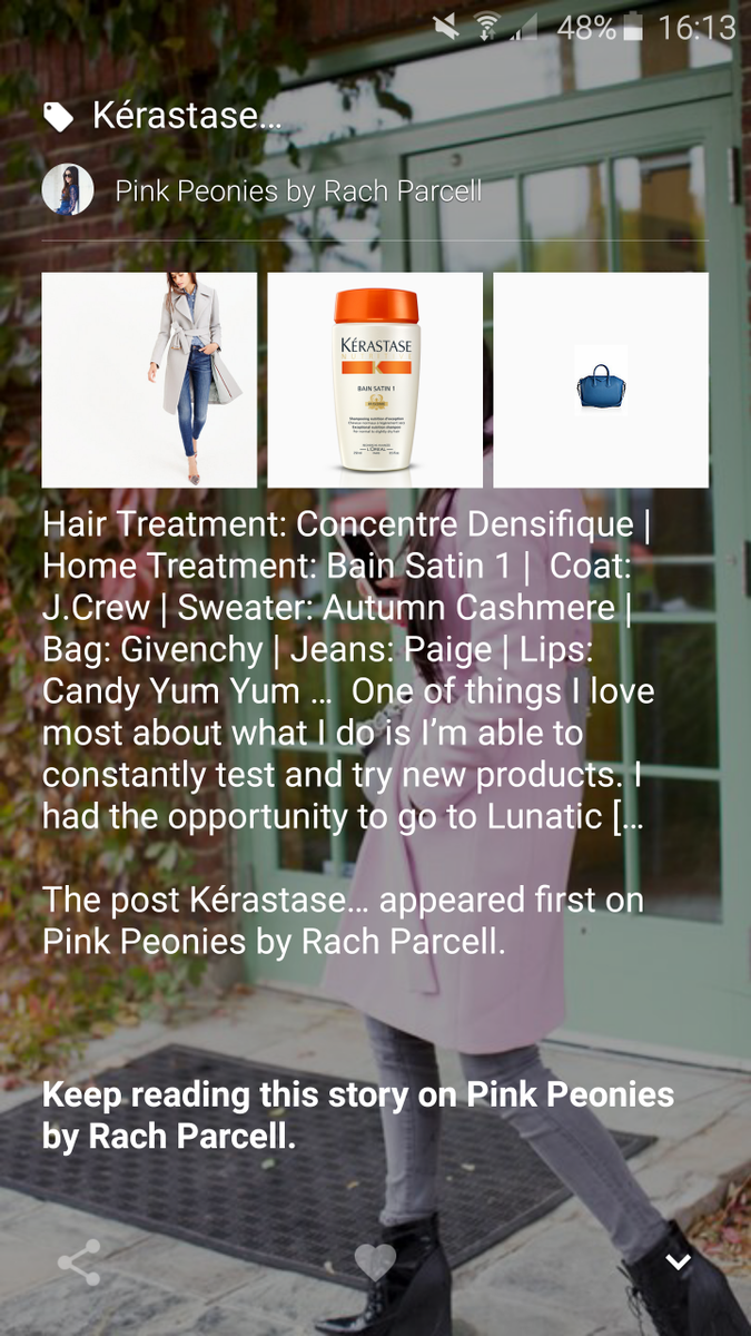 muse_app's tweet photo. Cold? @rachparcell suggests kerastase and a classy coat with @KerastaseUSA #pinkpeonies #fashion #lockscreen https://t.co/7lqjccvyFh