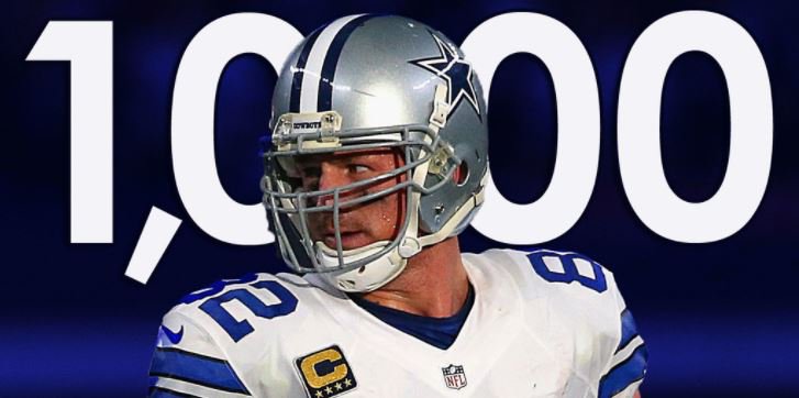 espn's tweet photo. Jason Witten's first catch came from Quincy Carter, and 999 later, he's still getting the job done. https://t.co/TEw7t9lfAU