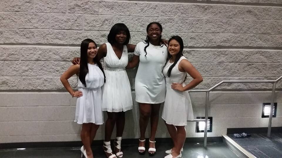 TriSigmaODU's tweet photo. Congratulations to our four newest initiated sisters! #faithfuluntodeath⛵💀 https://t.co/2fy0aMProh