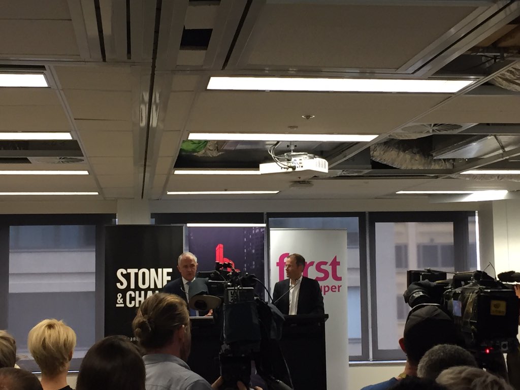 GSmith_Allens's tweet photo. Malcolm Turnbull announces major investment into #fintech by @FirstStateSuper in partnership with @H2_Ventures https://t.co/fzK9y817wg